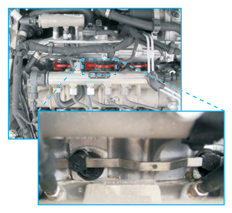 Pákový mechanismus na sacím modulu pro Opel Vectra 