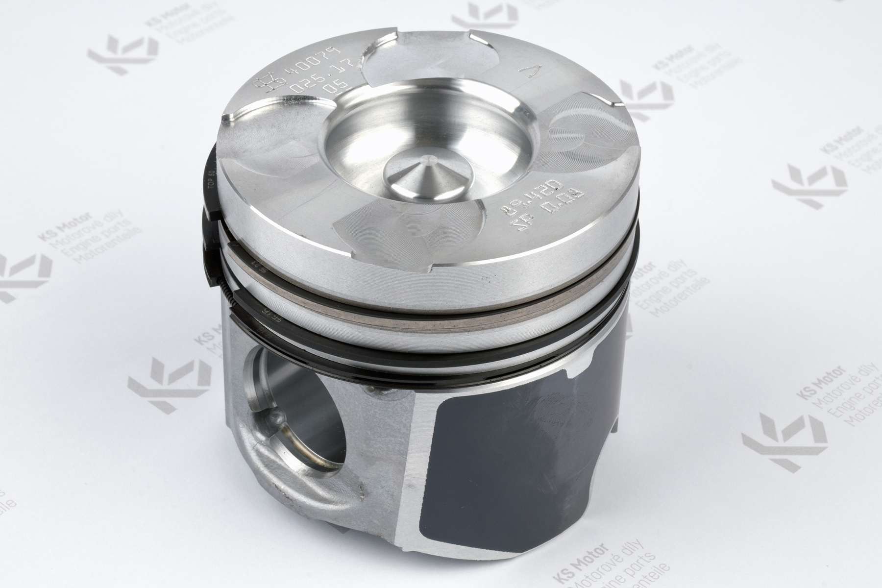 Piston with rings and pin - 40079620 KOLBENSCHMIDT - 87-137507-10 