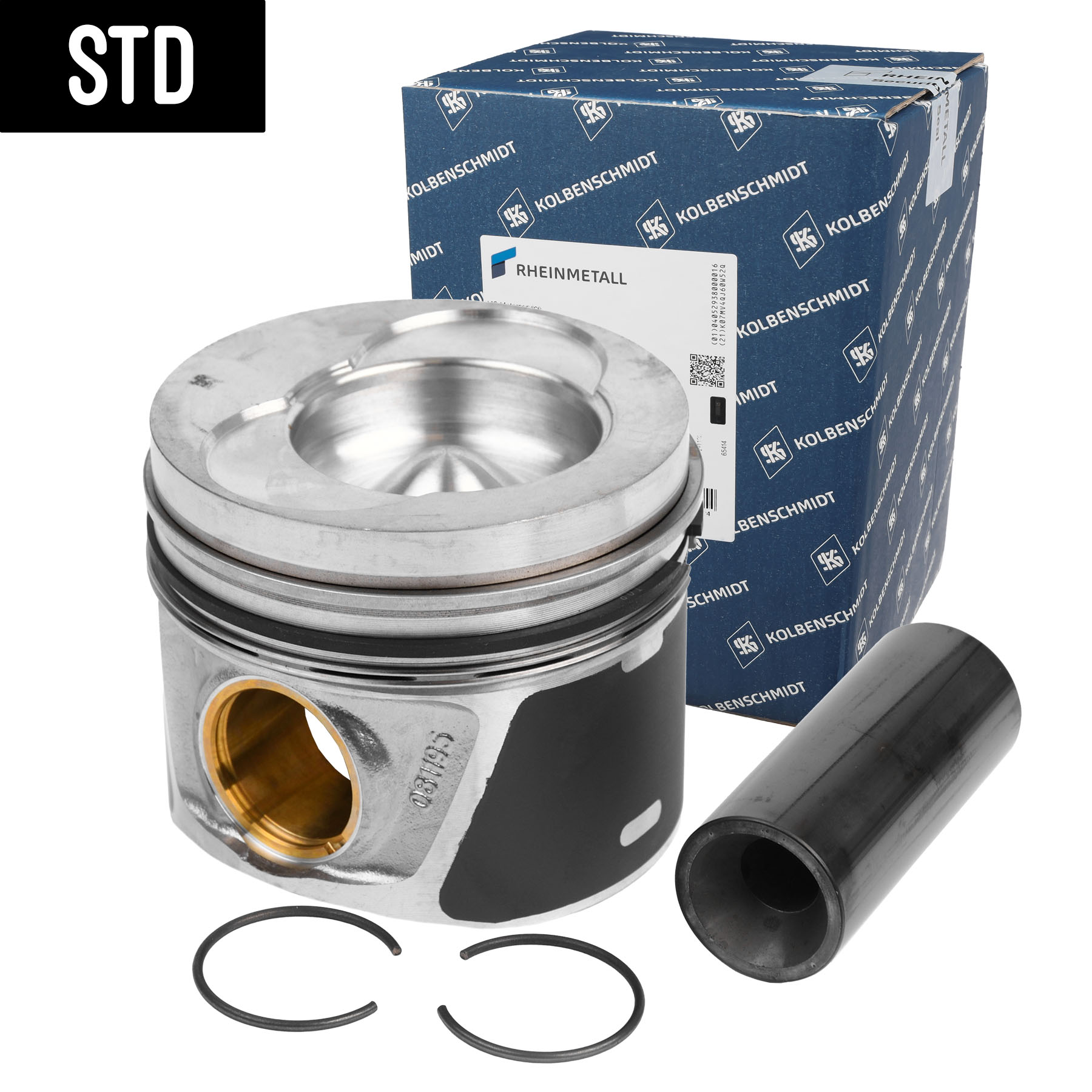 Piston with rings and pin - 40715600 KOLBENSCHMIDT - 076107065B  