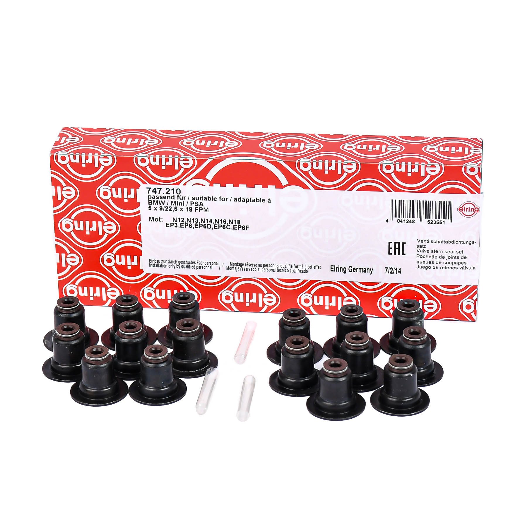 Seal Set, valve stem 747.210 ELRING 0956.60, 11340033950, 3556077 K