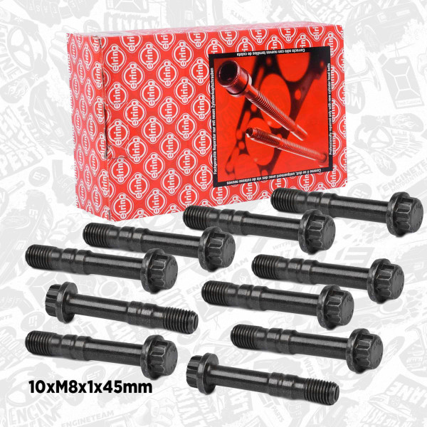 BS0019VR2, Pleuelschraube 10 Stk, ET ENGINETEAM, VW Transporter IV California T4 Camper ACU ACV 2,5 1996+, 028105425C, 028105425N, 1100668, 1669817, 20063499000, 690.290