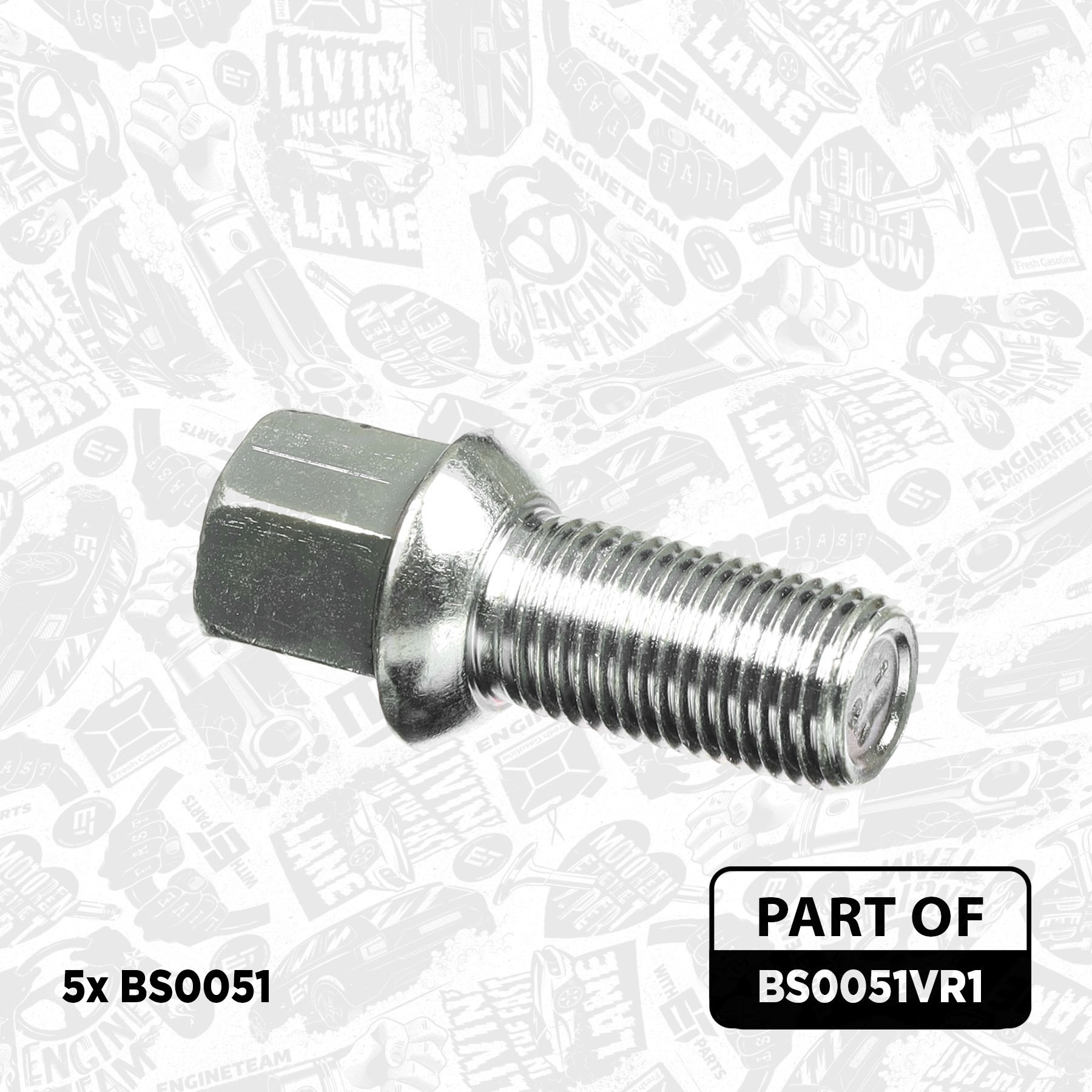 Wheel Bolt 5 pcs - BS0051VR1 ET ENGINETEAM - WHT001812, WHT002437 ...