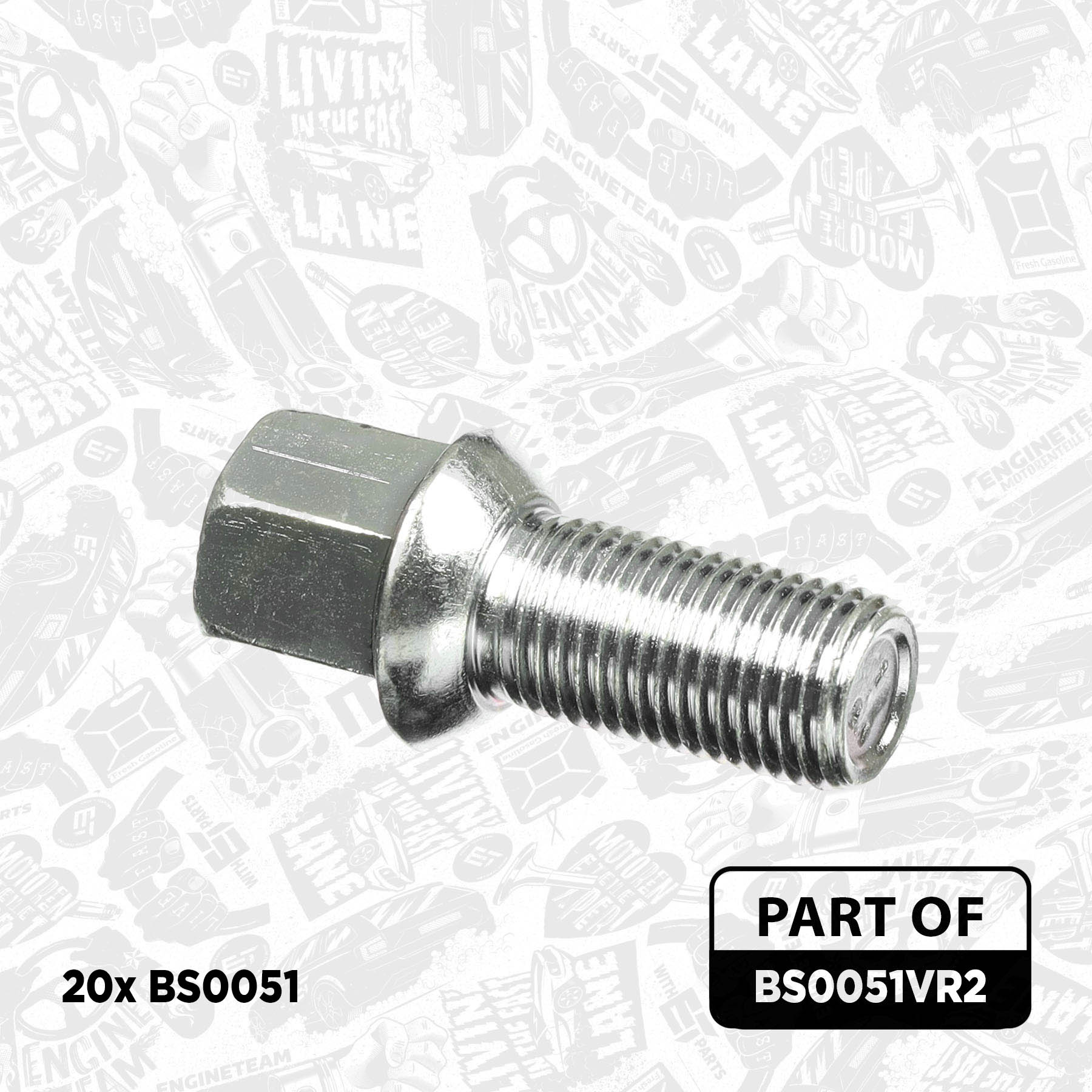 Wheel Bolt 20 pcs - BS0051VR2 ET ENGINETEAM - WHT001812, WHT002437 ...