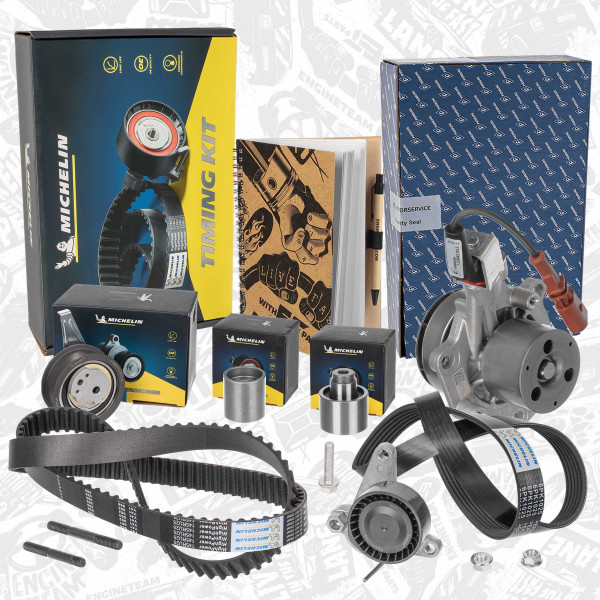 EB0021, Water Pump & Timing Belt Kit, MICHELIN, Audi  Seat Skoda VW A3 A4 Q2 Q5 Alhambra Ateca Kodiaq Octavia Yeti Caddy Golf CKFB CUNA 2,0 TDI 2012+, 04L260849D, 04L260849L, 04L260849C, 03L198119G, 530065010, 04L198119A, 04L121011, 04L121011E, 04L121011EX, 04L121011LX, 04L121011N, 04L121011NX, 04L121011P, 04L121011PX, 04L121011X, 04L121011L, 04L903315A, 04L903315B, 04L903315F, 04L903315G, 04L198119K, 6PK1026K1, 7.10942.00.0, CT1168K1