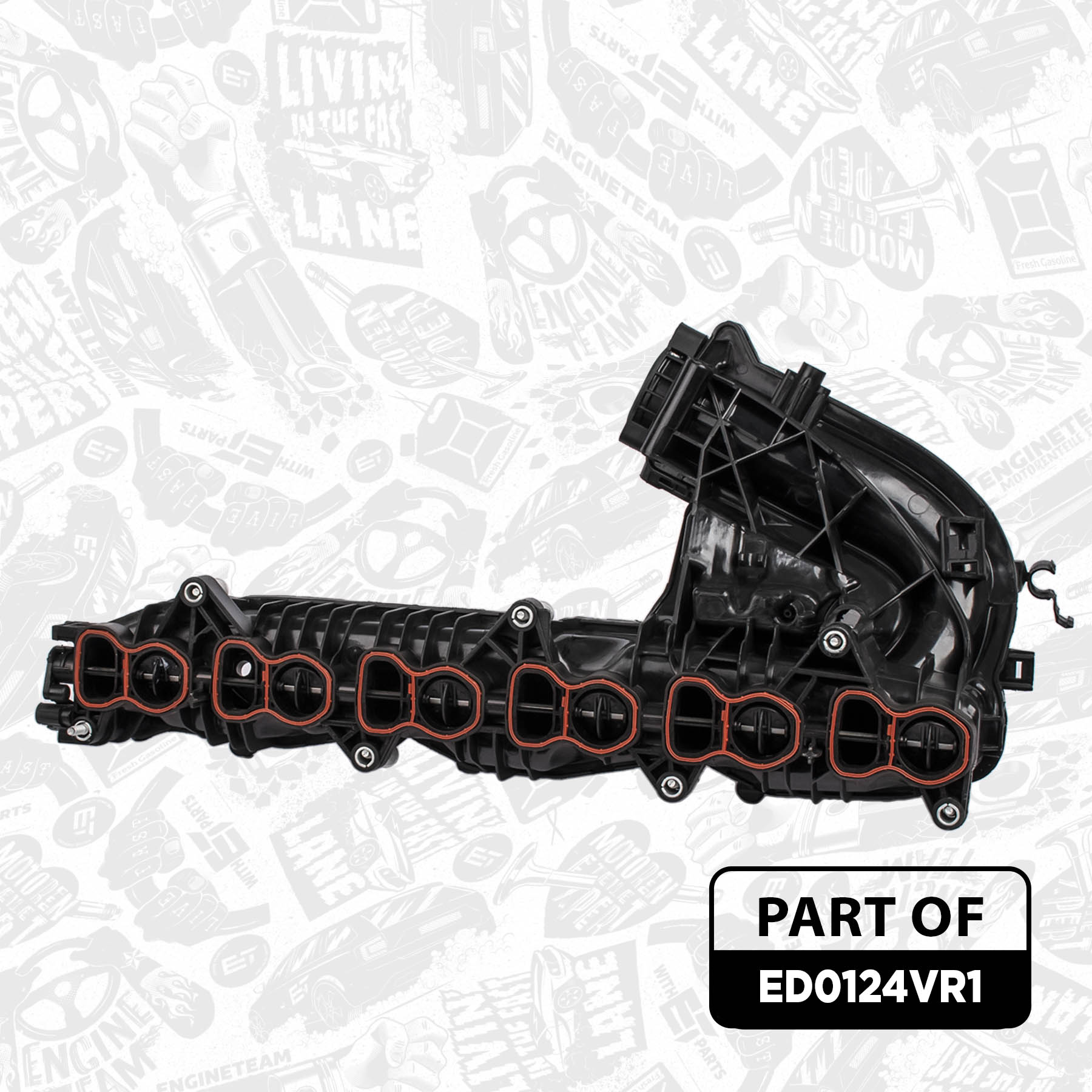 Intake Manifold, air supply + actuator ED0124VR1 ET