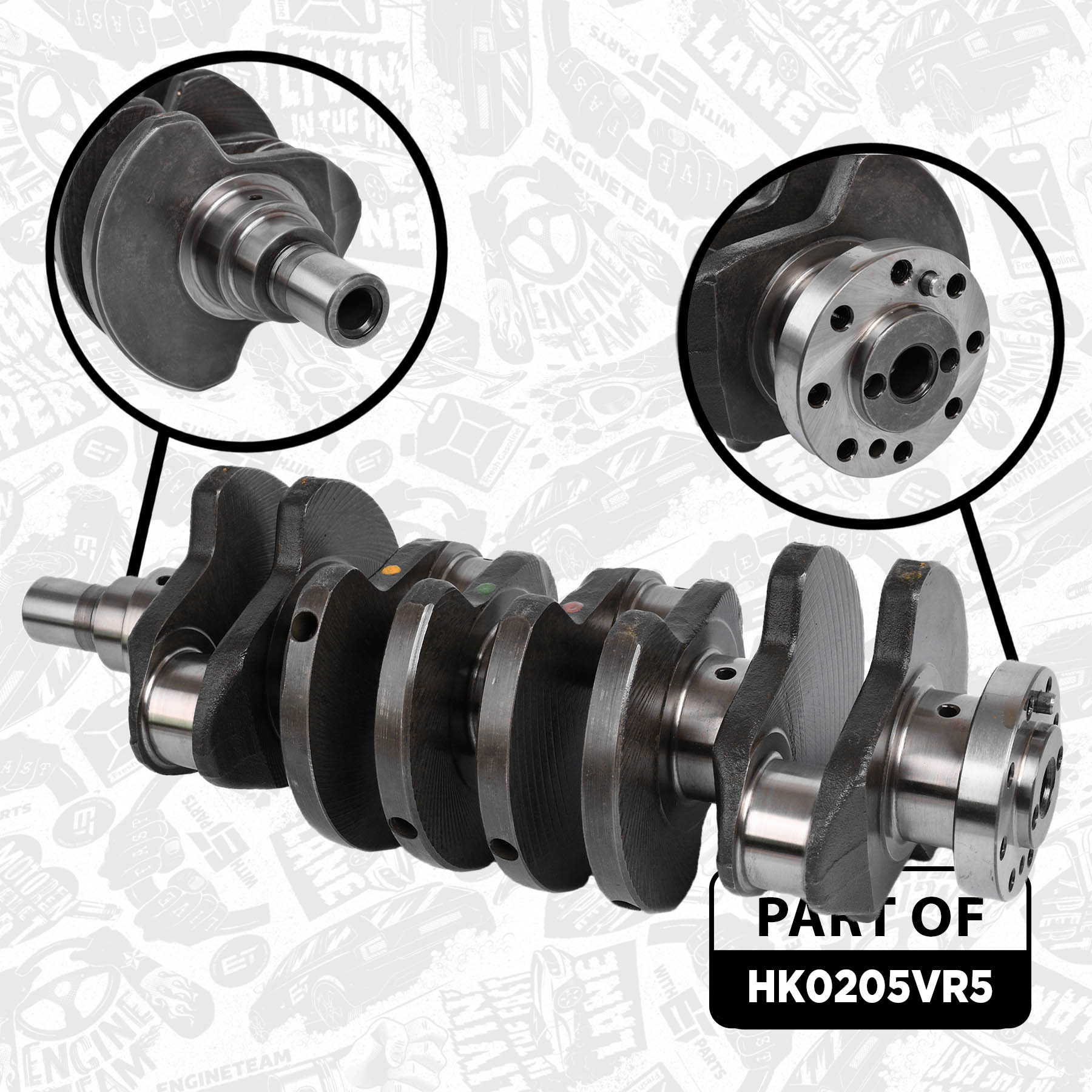 Crankshaft kit HK0205VR5 ET 12220M86J00, 1539542