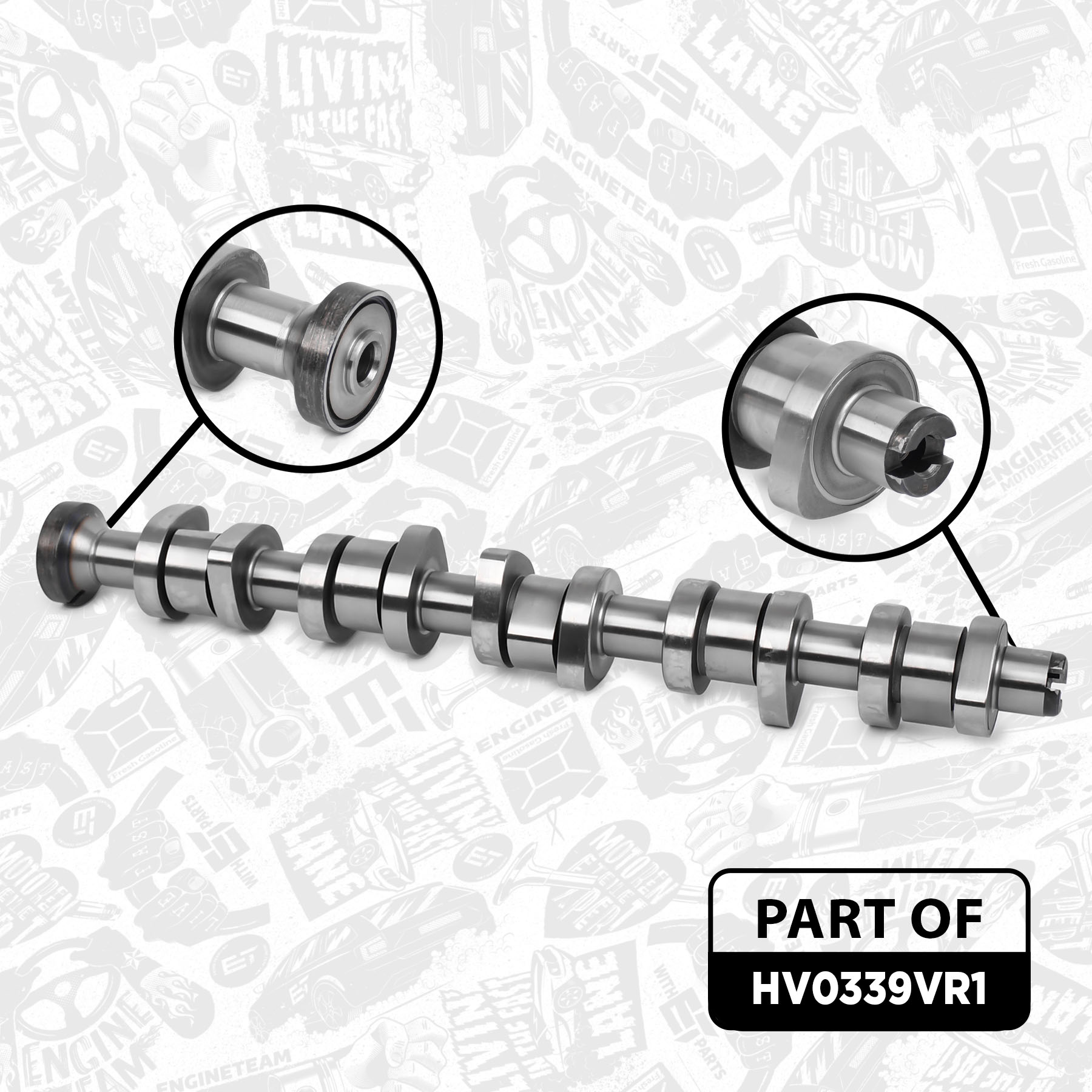 Camshaft Kit HV0339VR1 ET 070109101P, 070103673A