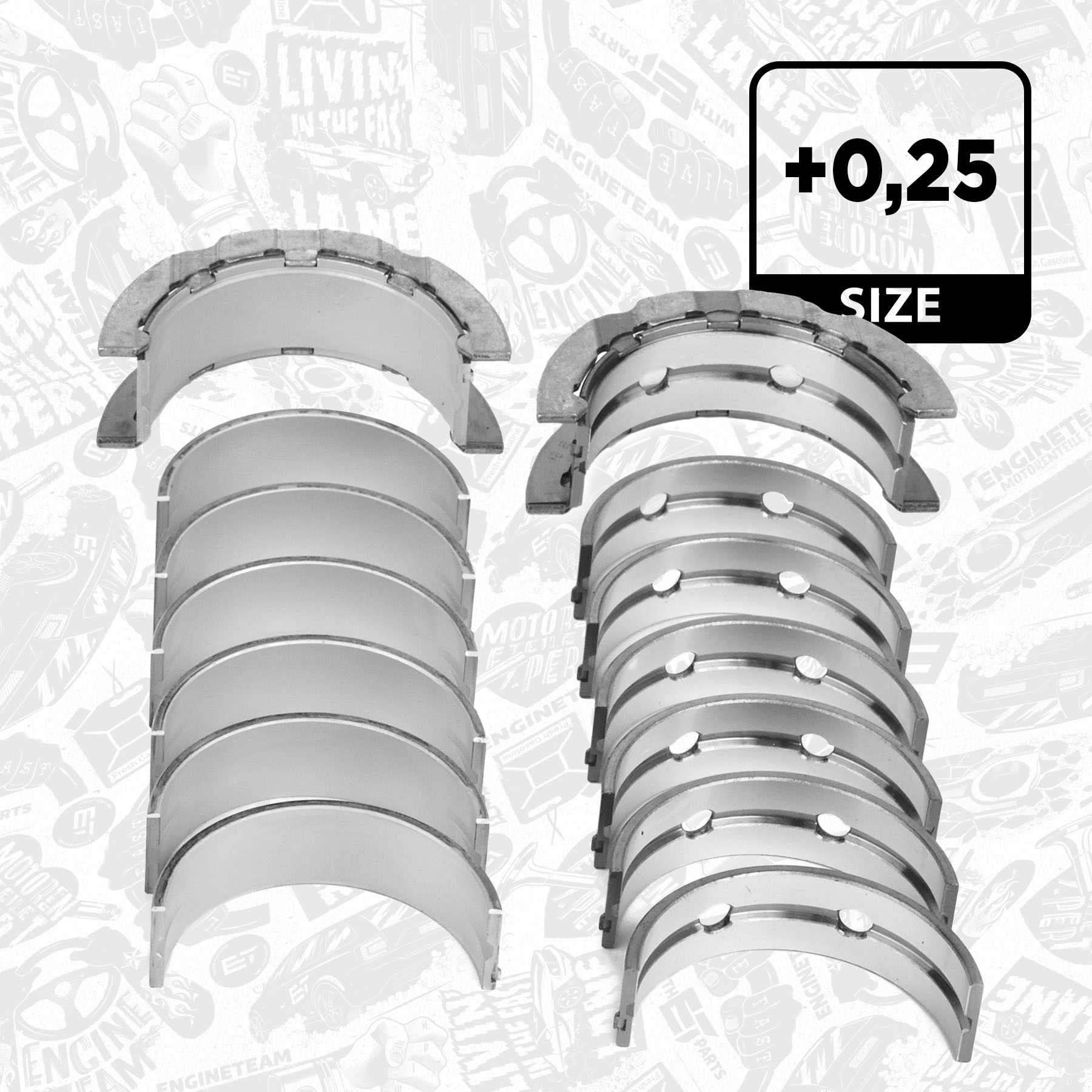 Crankshaft Bearing Set LH003825 ET 77953610, MB7781SM