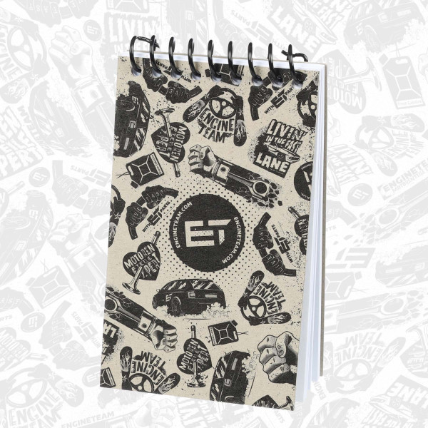 Small notebook 140x85, without pencil, design ET - ME0005 ET ENGINETEAM