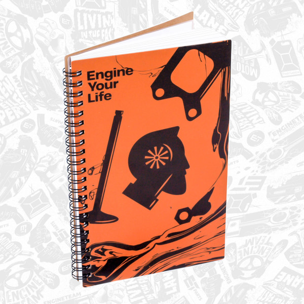 ME0012, Promotional item, Notepad A5 + pencil, orange, ET ENGINETEAM