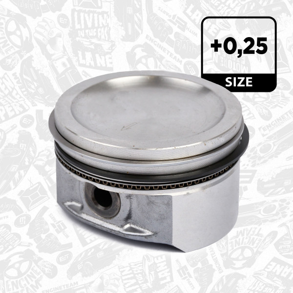 PM003125, Piston, Complete piston with rings and pin, ET ENGINETEAM, Smart Cabrio/Roadster/Fortwo 0,7i 2003-2007, 851552, 99927610