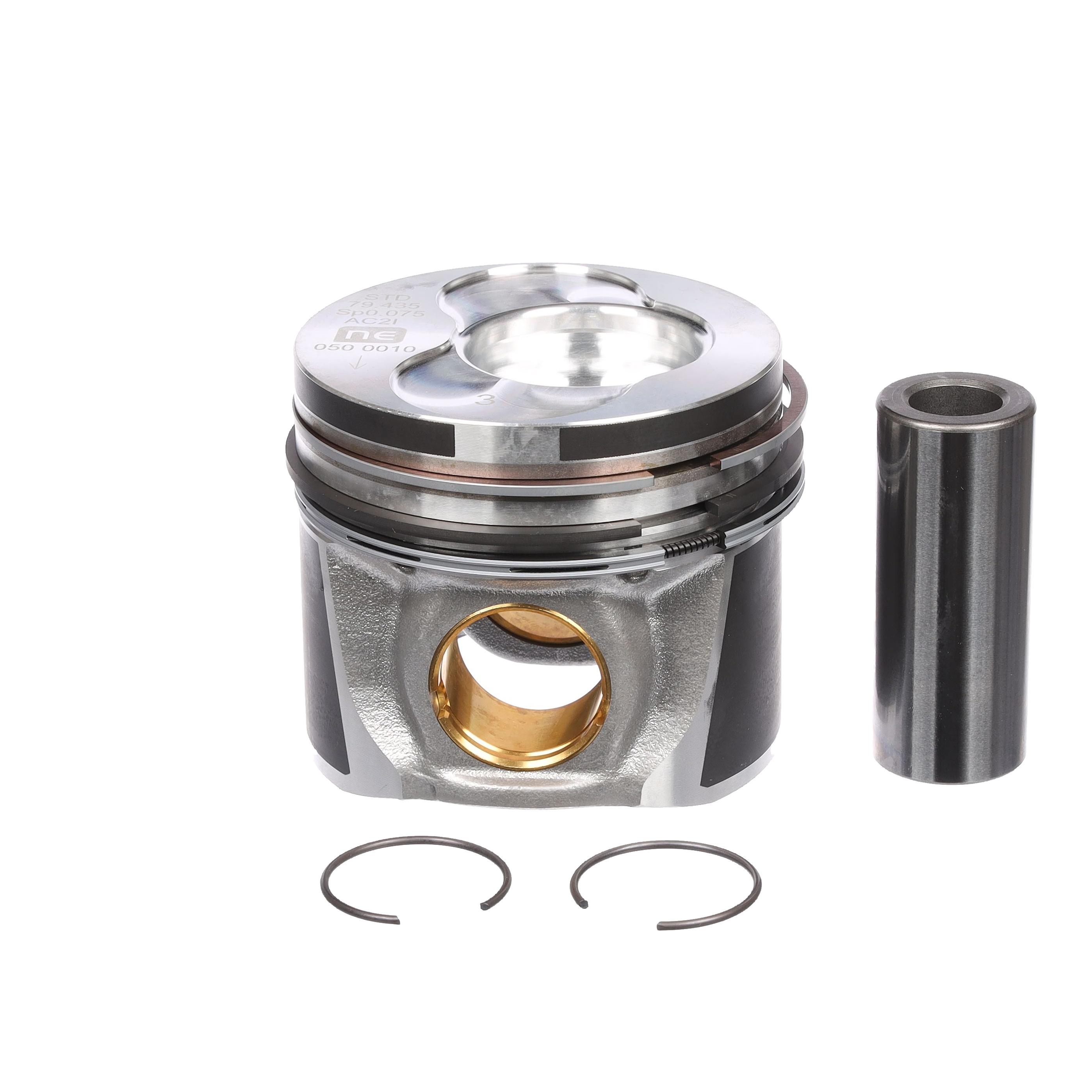 Piston with rings and pin - PM003300 ET ENGINETEAM - 045107065AK ...
