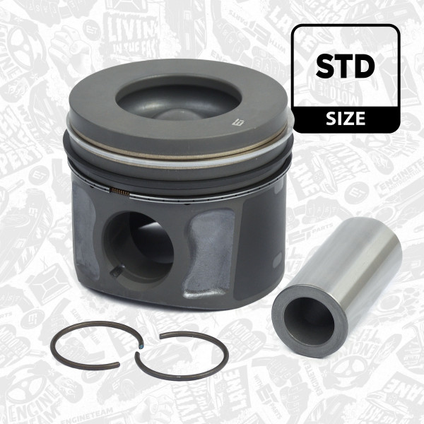 PM004700, Piston, Complete piston with rings and pin, ET ENGINETEAM, Ford Duratorq 2,2TDCi 2011+, 013PI00137000, 41765600, 854060, 87-427700-50, 9800484180, 9800484380, 9800484580, 8742770050, BK2Q6105, MEC854060