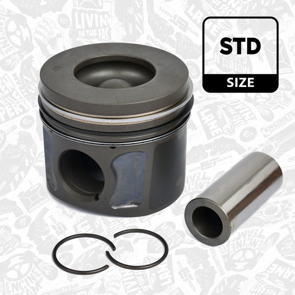PM005800, Piston with rings and pin, ET ENGINETEAM, Ford Duratorq 2,2TDCi 2006+, 9C1Q-6110-EAA, 9C1Q6110EAA, 41252600, 854050, 87-427700-40, 9800066680, MEC854050