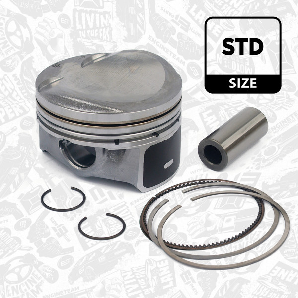 PM006900, Piston with rings and pin, ET ENGINETEAM, Skoda Superb Octavia Yeti, VW Passat Sharan, Seat Audi CDAA CDAB 2008+, 06H107065DL, 06H107065BS, 06H107065BF, 06H107065DF, 06H107065CP, 41197600
