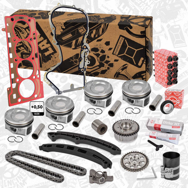 Repair set - complete piston with rings and pin (for 1 engine) - PM009850ET ET ENGINETEAM