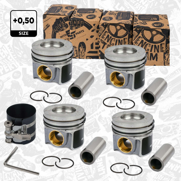 PM012050VR1, Piston, Complete piston with rings and pin, ET ENGINETEAM, Ford Transit Tourneo YLFS YMFS 2,0 EcoBlue 2016+