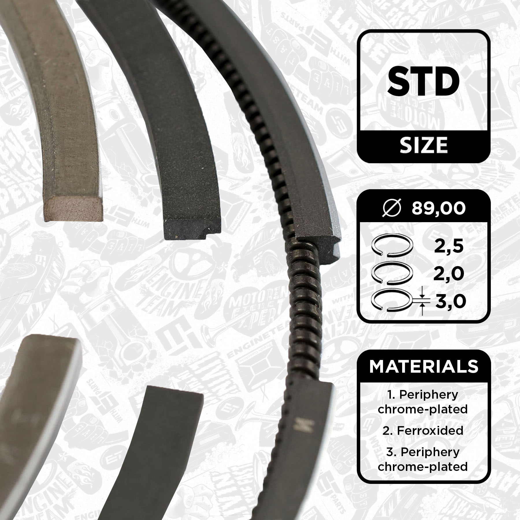 Piston Ring Kit R1000400 ET 0020305224, 0020302624