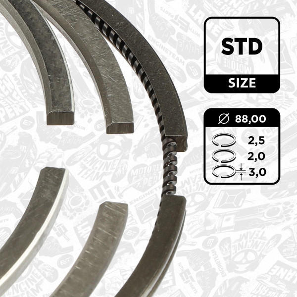 Piston Ring Kit 0813560000 GOETZE ENGINE 6110300024, A6110300024