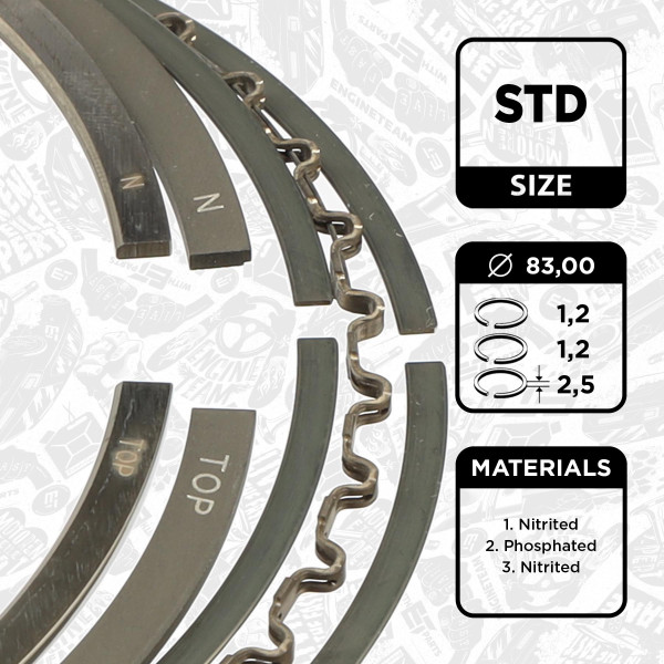 Piston Ring Kit R1002200 ET 01568N0, 0842940000