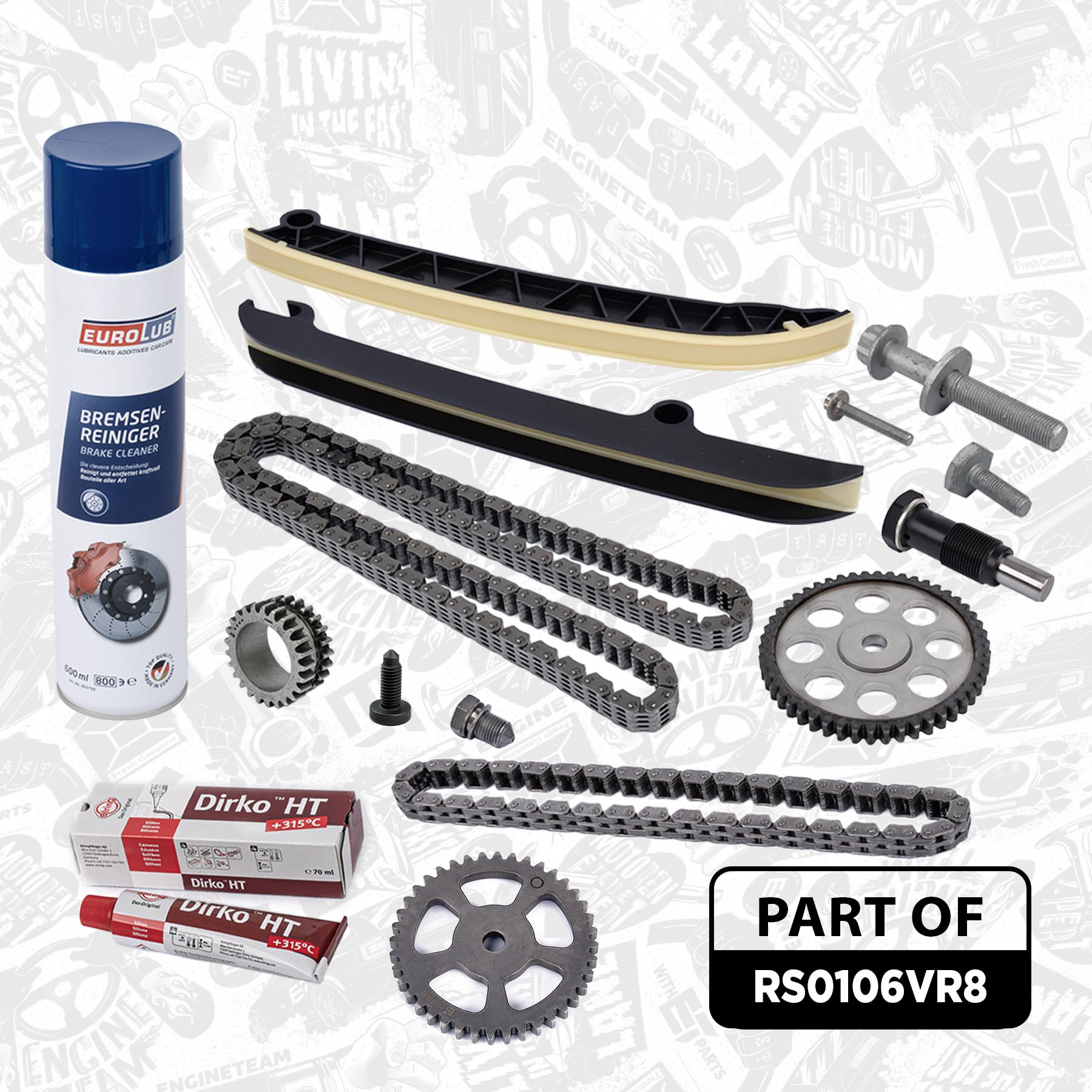 Timing Chain Kit - RS0106VR8 ET ENGINETEAM - 03F105209G, 03F109158G ...