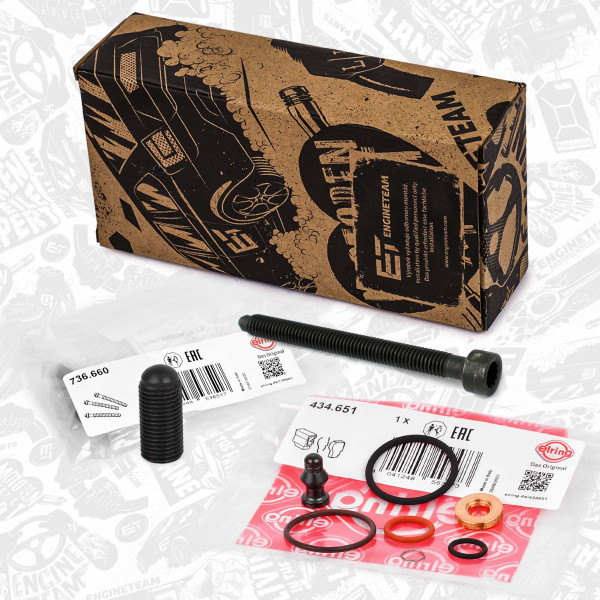 Seal Kit, injector nozzle + bolt - TM0004VR1 ET ENGINETEAM - WHT000530, 038198051B, 038198051C