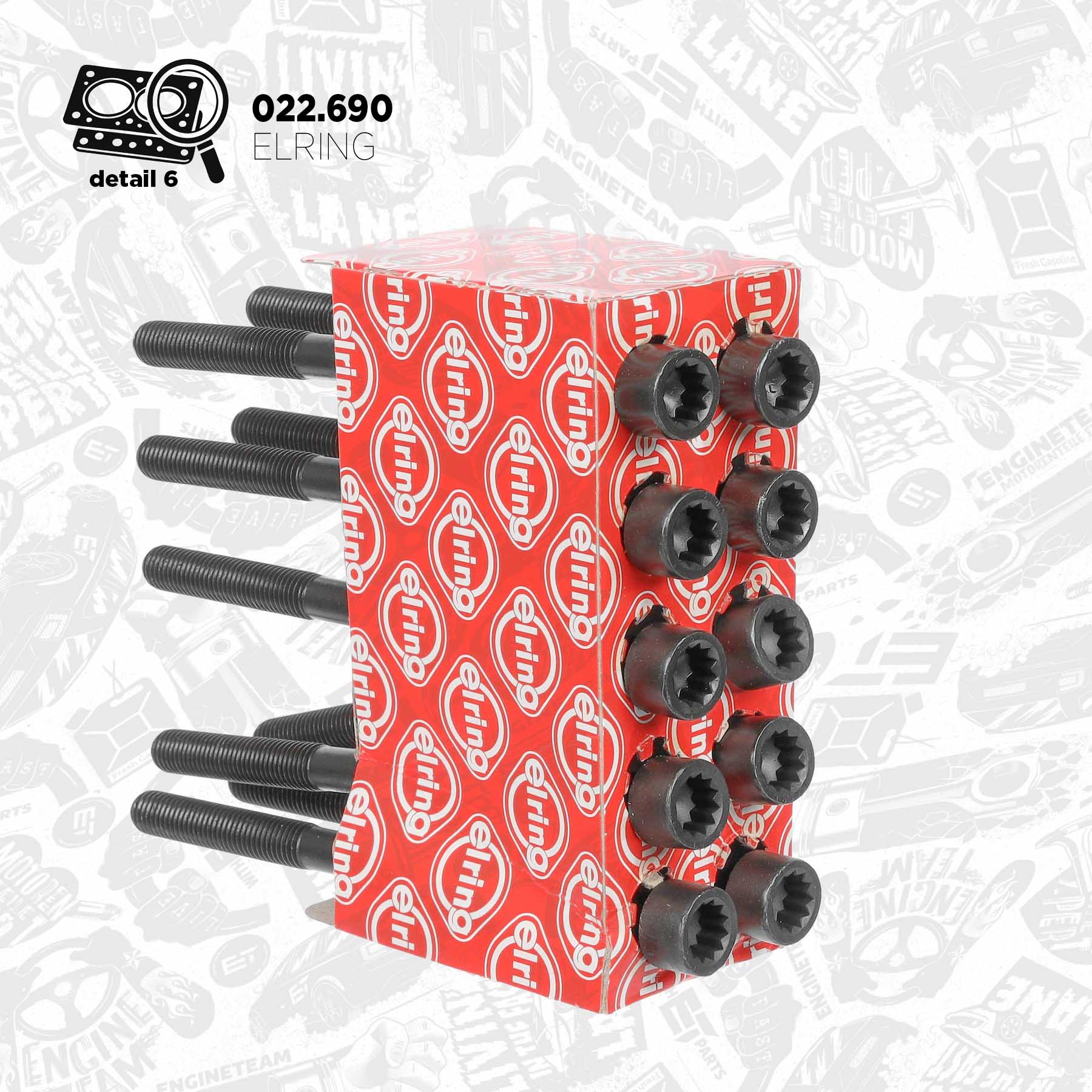 Gasket Set, cylinder head + bolt set - TS0032BT ET ENGINETEAM