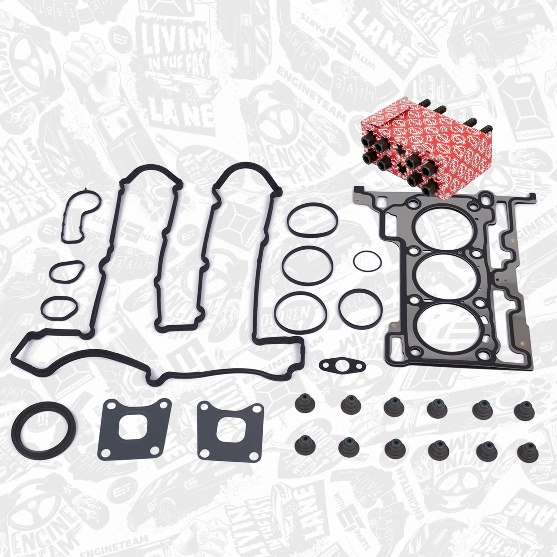 Gasket Set, cylinder head + bolt set TS0057BT ET 1804813