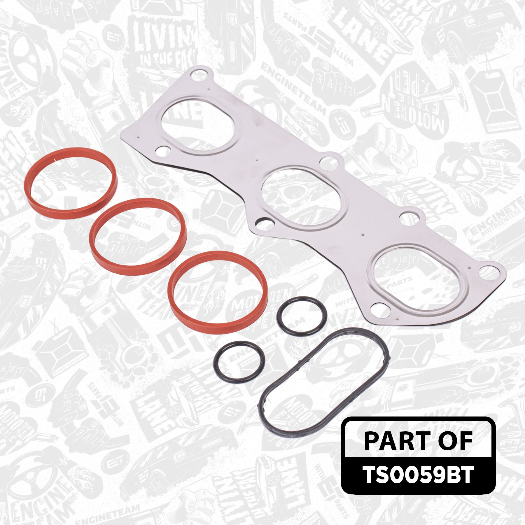 Gasket Set, cylinder head + bolt set TS0059BT ET
