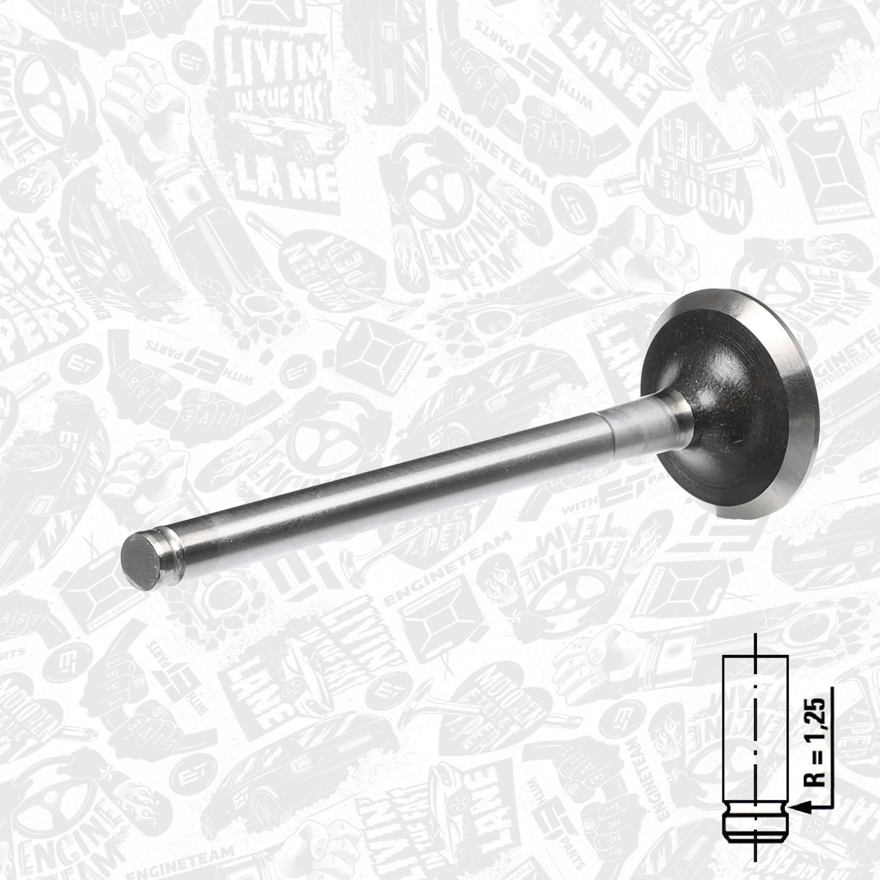 Exhaust Valve - VE0005 ET ENGINETEAM - 12915-66G00, 2221229000
