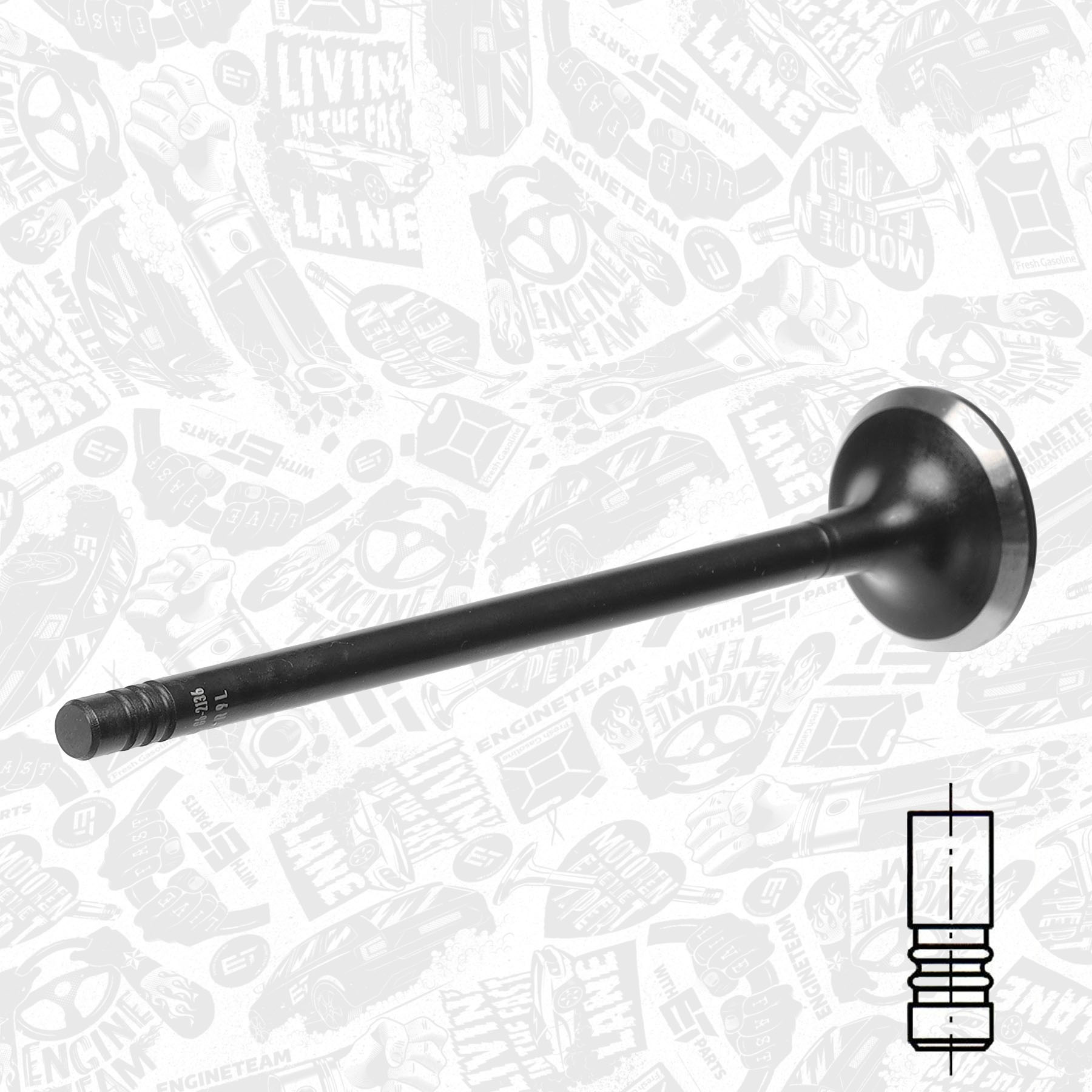 Exhaust Valve VE0170 ET CM5G6505FA, 1760589, 1760588 K