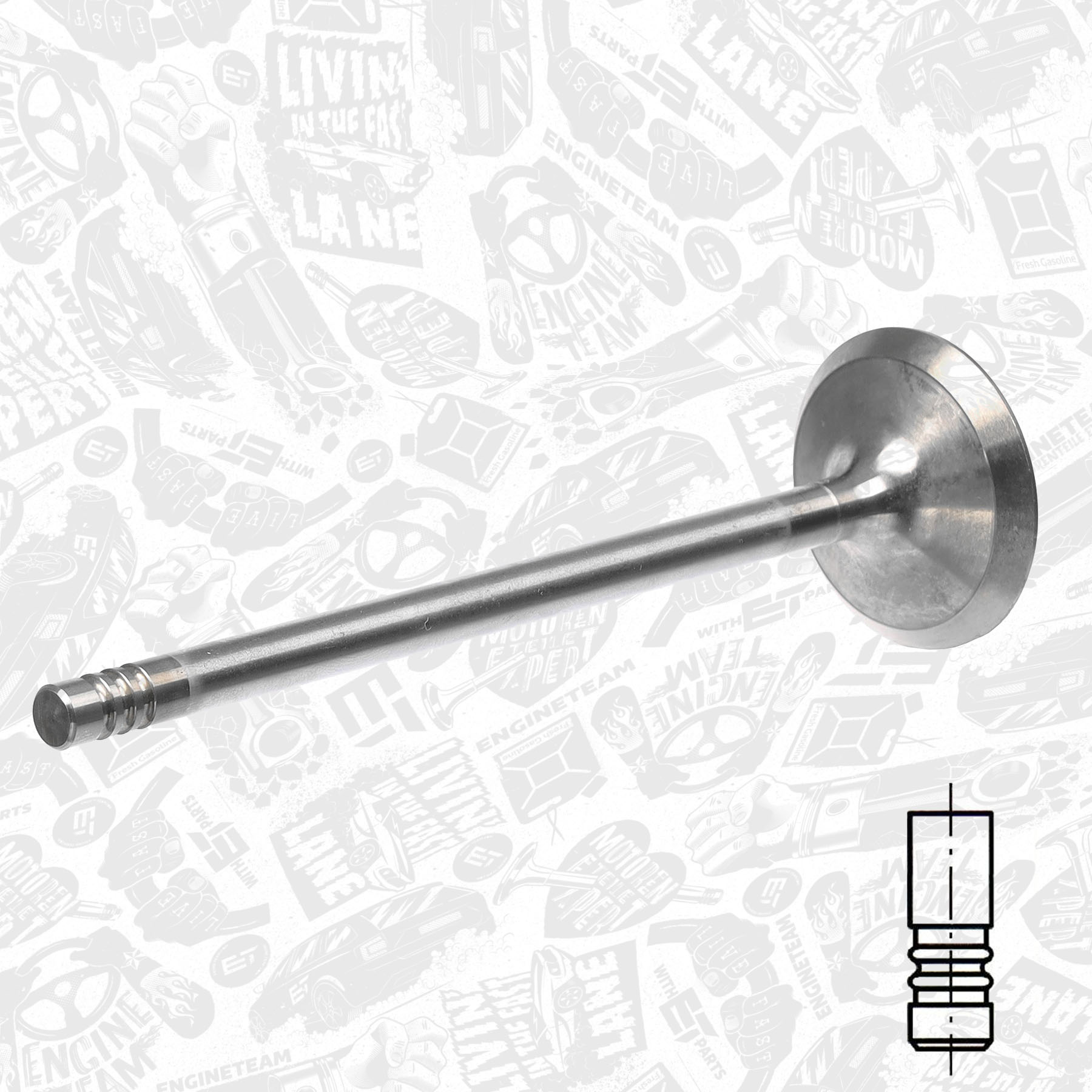 Intake Valve VI0025 ET 0948.72, 96095457, 537503 K