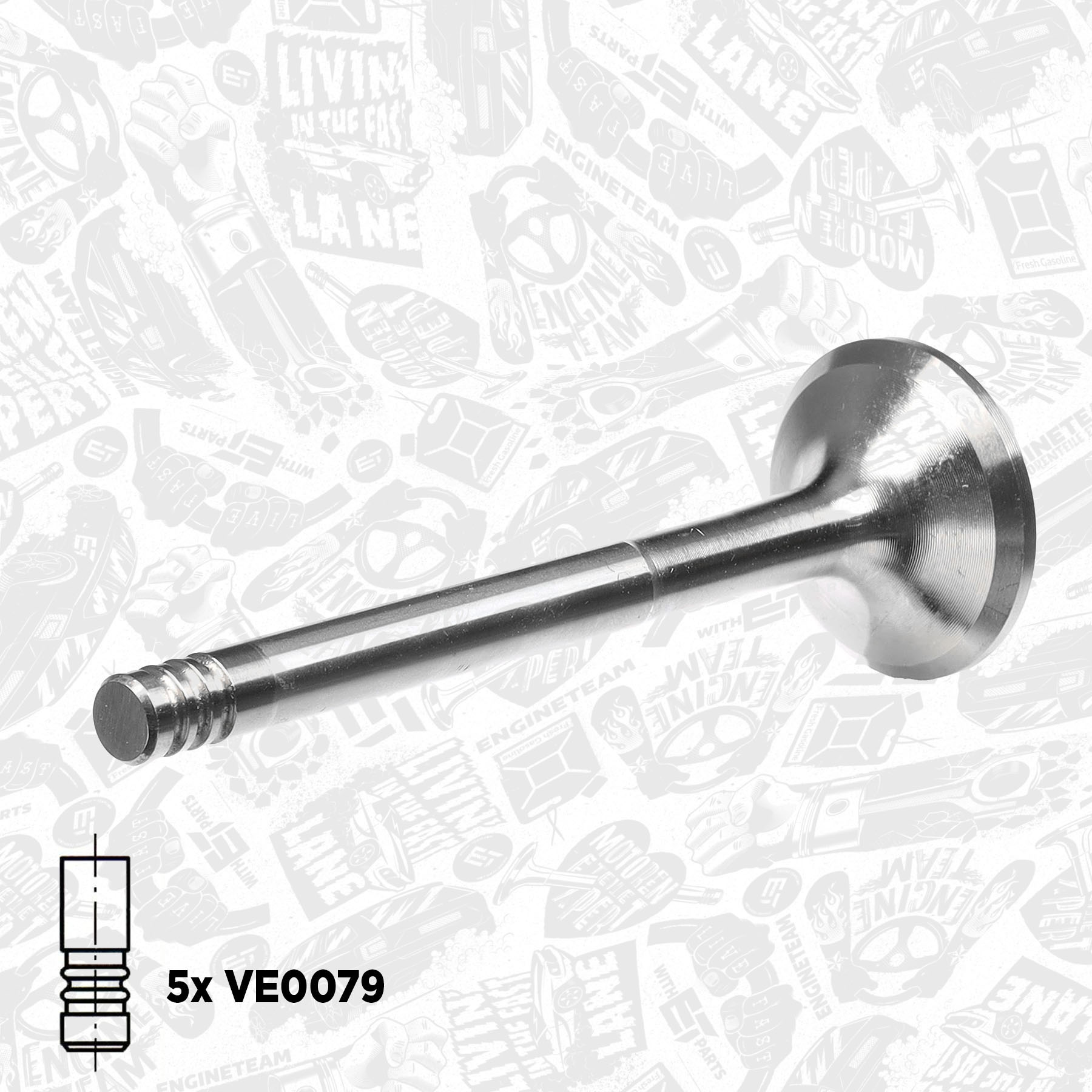 Valve Kit, intake/exhaust valve VS0003 ET 046109611C, 046109611E, 028109611F K