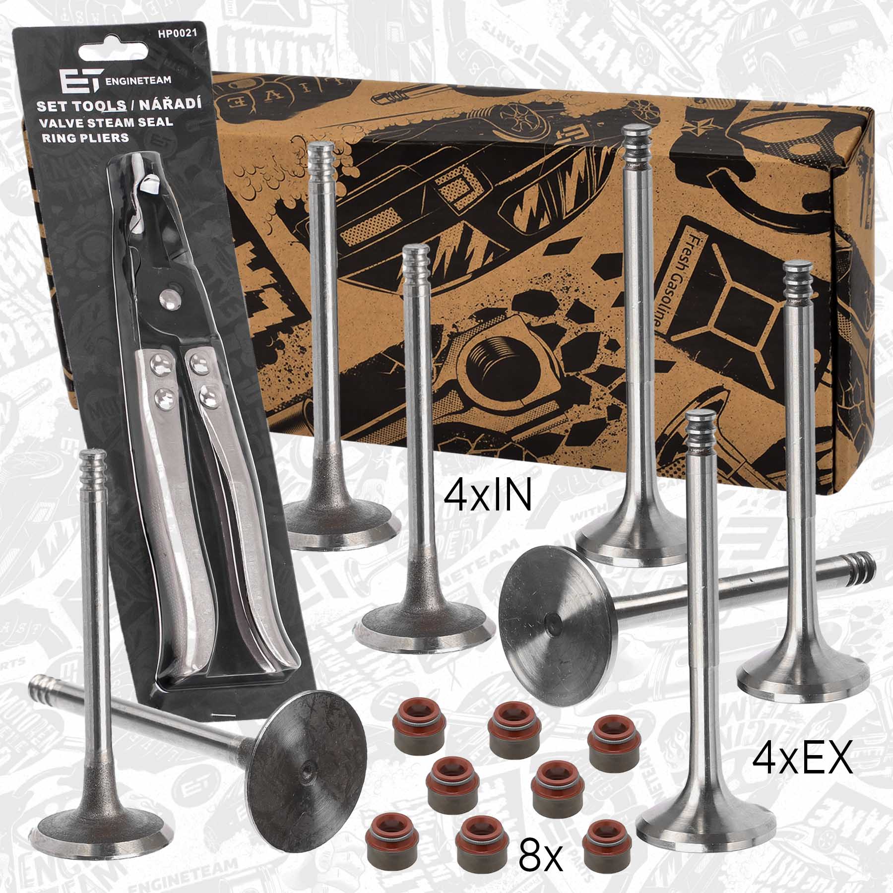 Valve Kit, intake/exhaust valve VS0005VR1 ET 038109611B