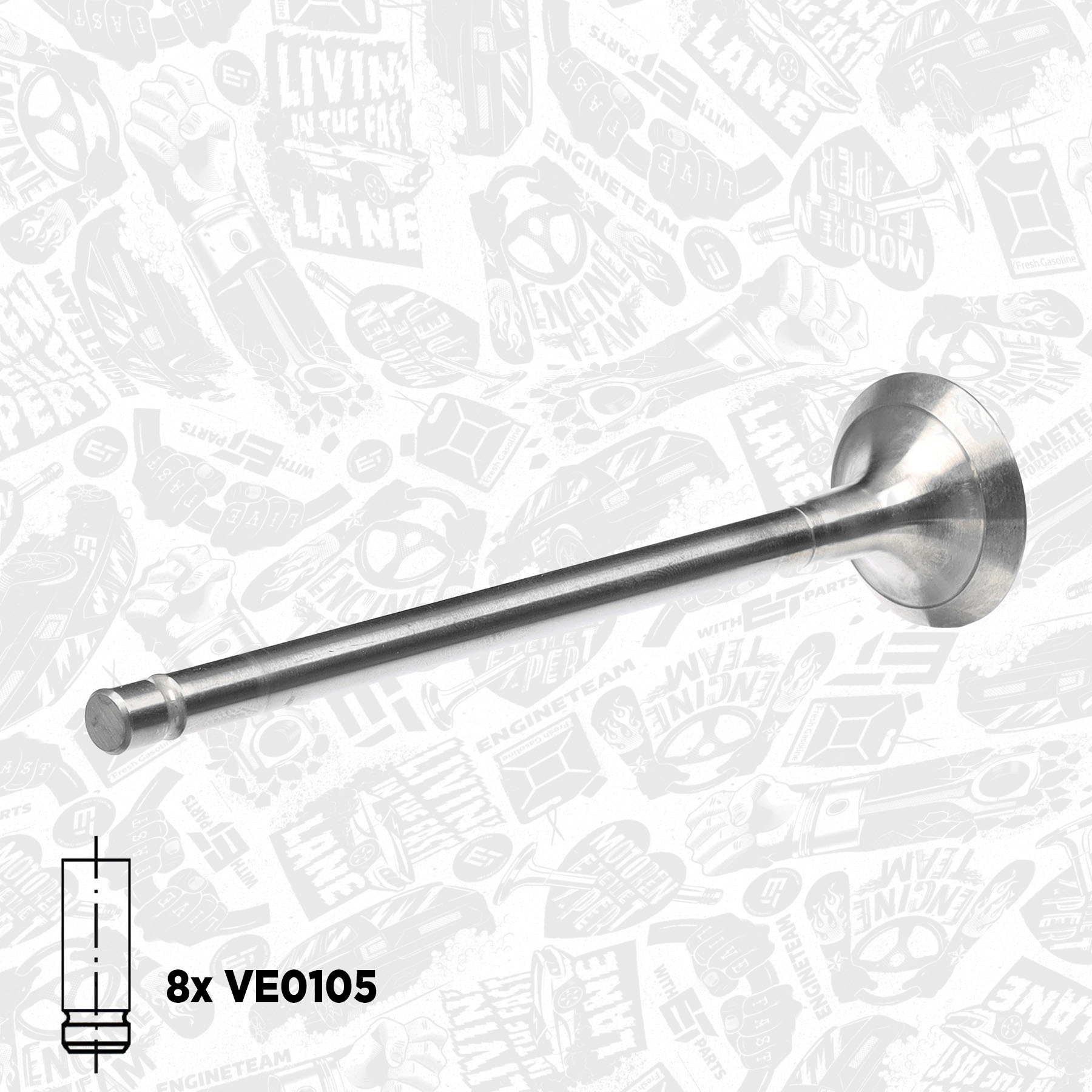 Valve Kit, intake/exhaust valve VS0011 ET 0949A8, 0949C5