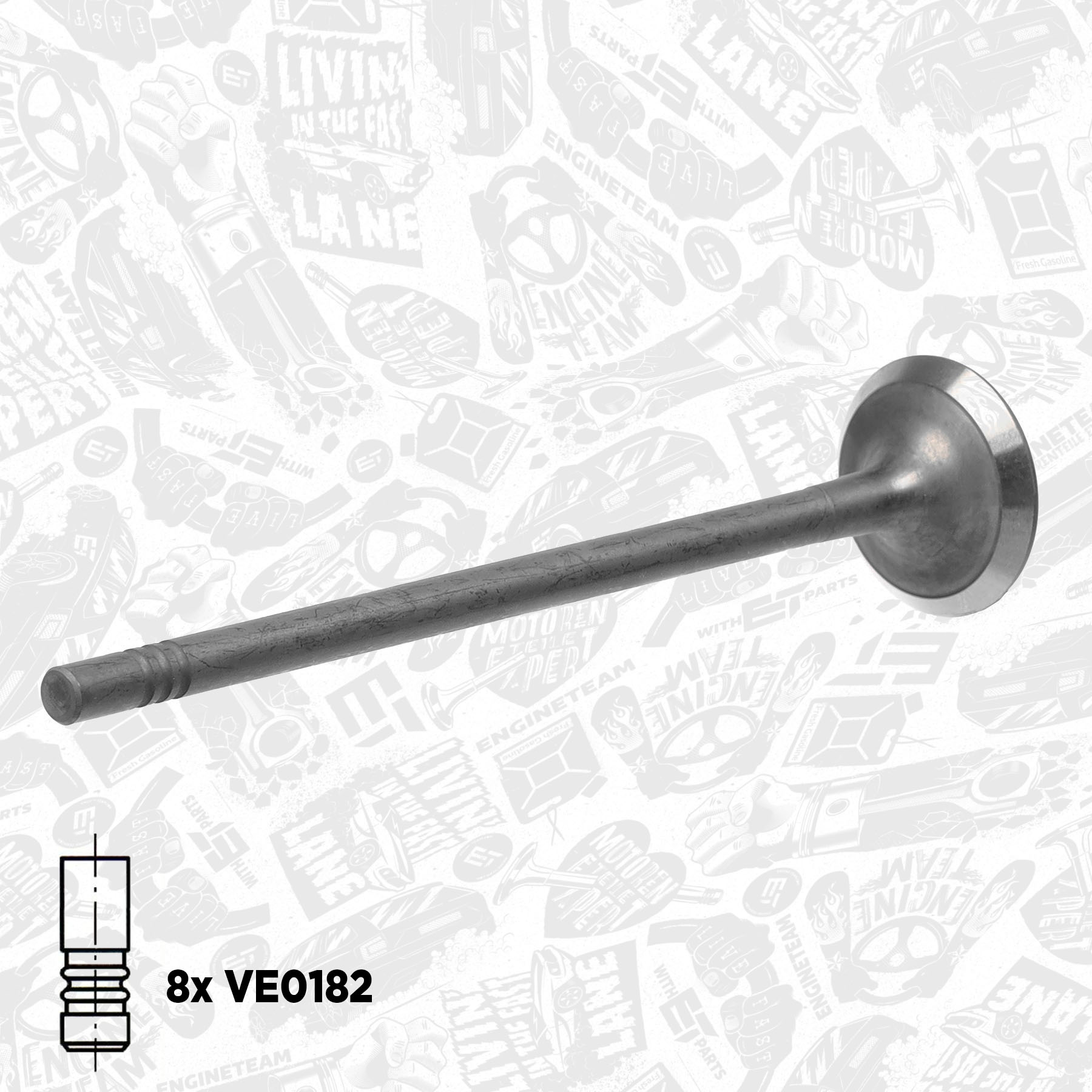 Valve Kit, intake/exhaust valve VS0022 ET 12637241