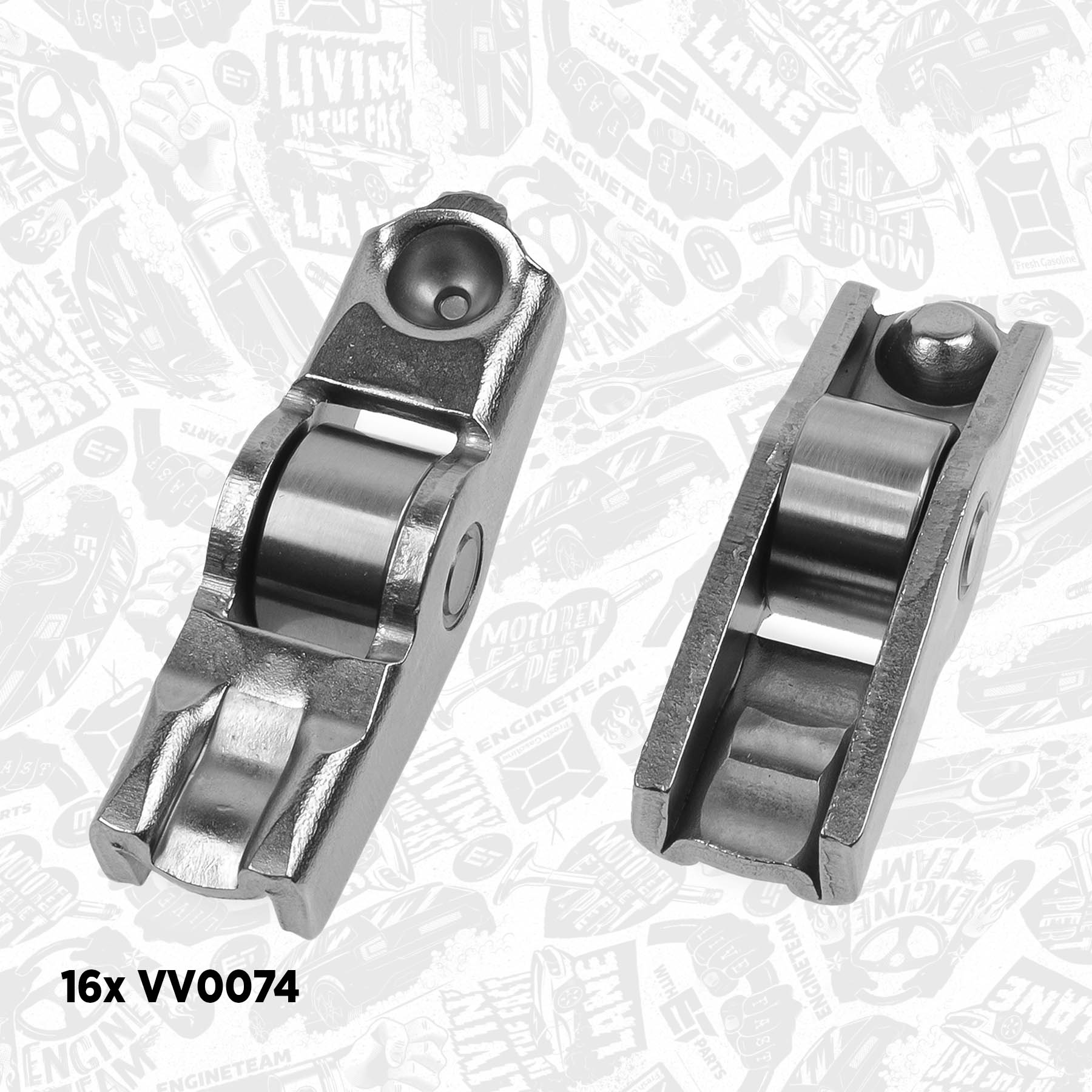 Valve tappet 16 pcs + rocker arm 16 pcs ZH0099 ET 0903.H1, 094286, 1450604 K
