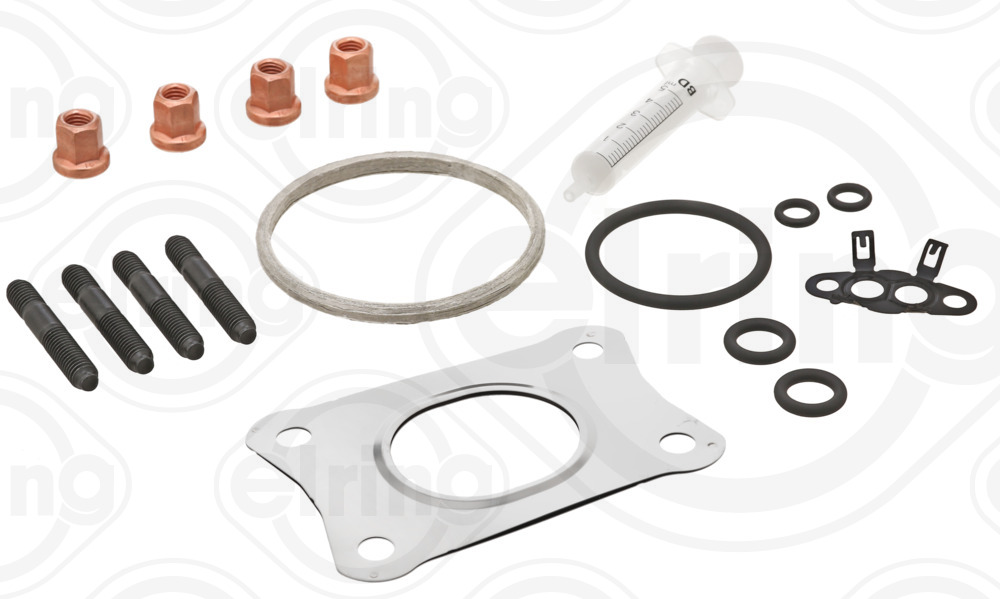 595.180, Mounting Kit, charger, Turbocharger gasket, ELRING, JTC11709
