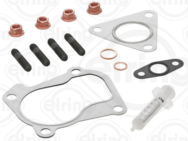 704.010, Mounting Kit, charger, ELRING, 04-10049-01, 53037121003, JTC11251, 038145701A, 038145701AX, 038145701D, 038145701DX, 1H0253115A