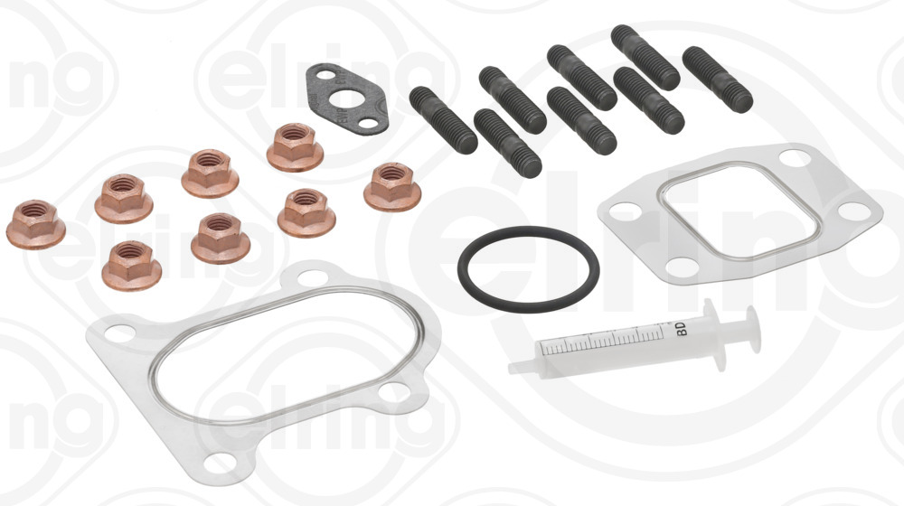 715.390, Mounting Kit, charger, ELRING, OM904, 04-10041-01, 53167121000, 0009903150, 0219978448, 0279977948, 0289976348, 9000960199, 9040961899, 9040962799, 9040963099, 9040964299, 9040964399, 9040965899, 9040966399, 9040966599, 9040966899, 9040967299, 9040967399, 9040967699, 9040968399, 9040968599, 9903150