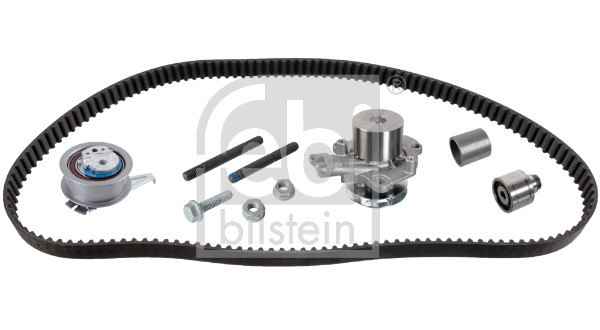 FE104866, Wasserpumpe + Zahnriemensatz, FEBI BILSTEIN, 04L109119A, 65.06500.6008, 04L109119AS4, 65.06500.6008S4, 04L109119C, 04L109119D, 65.96821.0000, 04L109119CS4, 04L109119DS4, 65.96821.0000S4, 04L109119J, 04L109119JS4, 04.5355, 0657KFWA, 07.12.023, 09-41666-SX, 127-50055K, 145EL25, 145XR25, 1635050580, 1756085, 21020005, 29-0183, 30104866, 306T0234, 31747VV, 341200000887, 380731, 4567V, 530065031