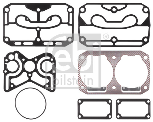 FE194102, Dichtungssatz, Druckluftkompressor, FEBI BILSTEIN, 042549151, 0042549151, 42549151, 096.990, 1500070150, 77039800, 7.95031, 80976, 85-27894-SX, RK.01.679.06, SEB22550, 1500075150, 1500160160, 1500170160