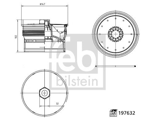 Cap, oil filter housing - FE197632 FEBI BILSTEIN - 1932495, 2129254 ...