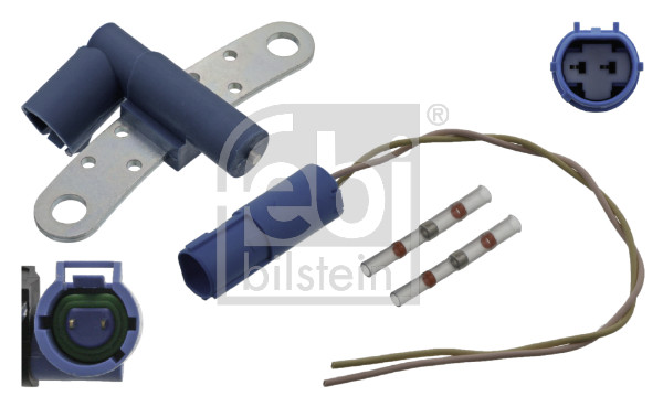 FE34970, Sensor, crankshaft pulse, FEBI BILSTEIN, 23731-AZ70A, 6001543612, 23750-00QAH, 7700101970, 7700101971, 23750-00Q0H, 8200468646, 23750-00Q0HS1, 7700103069, 8200610944, 8200468645, 8200647554, 8200647554S1, 8200673202, 8200680599, 001-10-17441, 05825, 06-00004-SX, 064848129010, 0902016, 0986280410, 109019, 120-04-024, 12191464, 138114, 140040, 144446, 150065110, 16-148000023, 17069