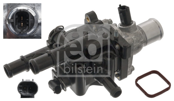 FE49190, Thermostat, Kühlmittel, FEBI BILSTEIN, 025192233, 1338403, 25192233, 055353311, 55353311, 6338044, 055577073, 55577073, 02234, 037-025-0004, 10462-005, 12115652, 1214500600, 13671, 1411TH-1, 15/2881A, 1532040, 18-0423, 1.880.860, 208743, 20C9052-JPN, 20SKV008, 21338, 23-40046-SX, 28.0200-4220.2, 28287, 316T0398, 341518, 350397, 352317101700