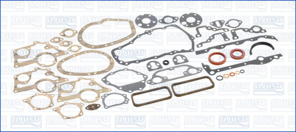 54031300, Gasket Kit, crankcase, AJUSA, AJM202, AJM206, AJM222, AJM293, BHM1429, GEG202, GEG206, GEG222, GEG293, 75061785, 75061796, 75061799, 8G2283, 8G2345, 8G2493, 8G2550, 8G2561, 22-27567-02/0, 427220P, B30123-00, CK3356, EF07C, B31356-00, EF075, B31358-00, EF462