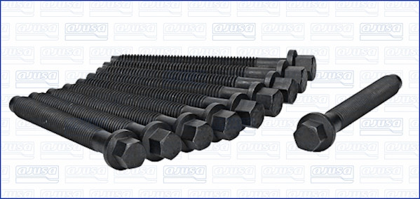 81023700, Cylinder Head Bolt Set, AJUSA, ES72137(x10), ZZM4-10-135A(x10), ZZM410135A(x10), ZZM4-10-135(x10), ZZM410135(x10), 98-4007, BK4374, ES72137, GS33328, PF0590085