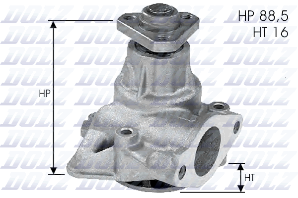 Water Pump, engine cooling - L132 DOLZ - 2287515, 4328136, 2306857