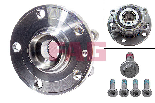 Wheel Bearing Kit - 713 6106 10 Schaeffler FAG - 1K0407621C, 1KD407621B, 1T0498621