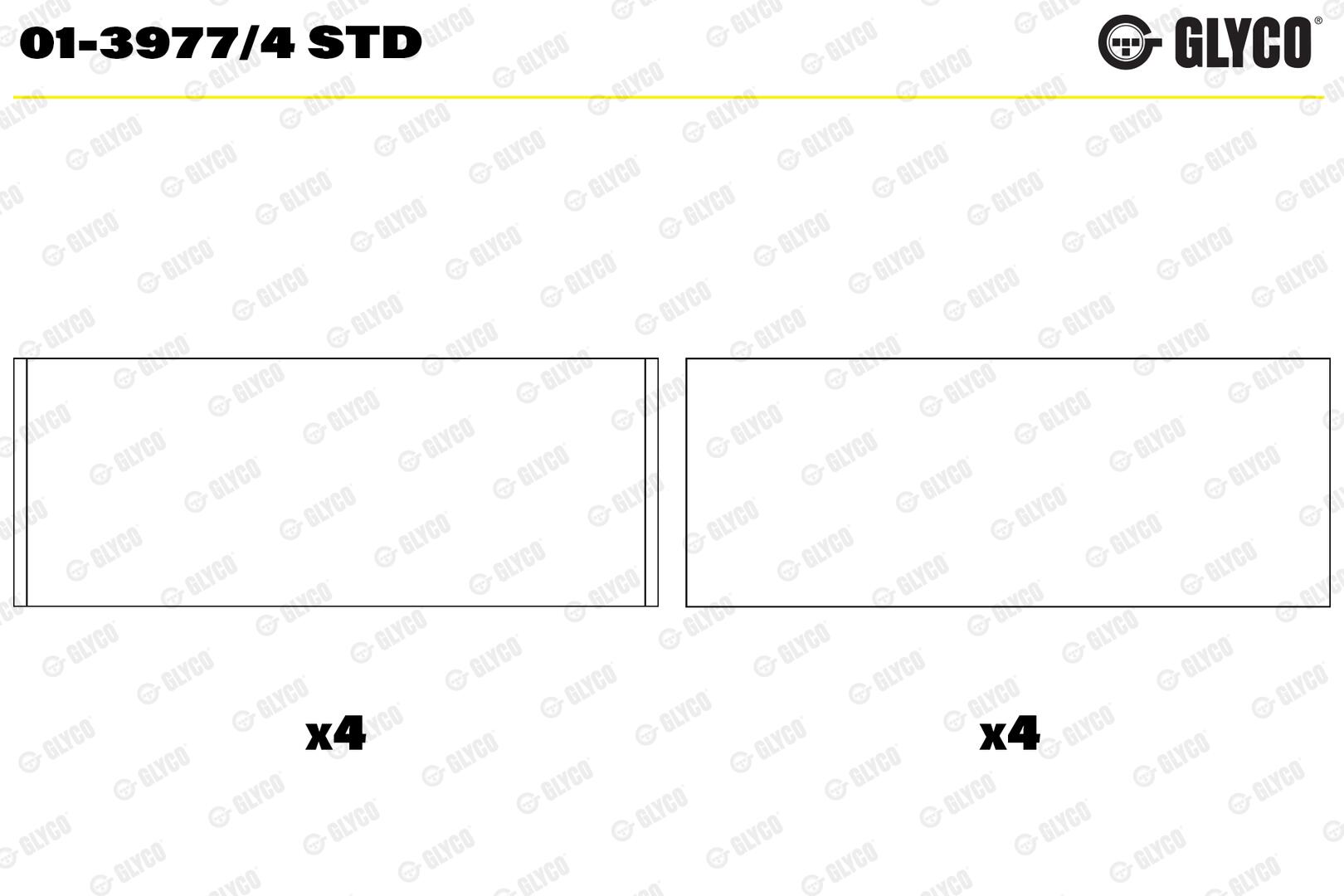 Coussinet de bielle GLYCO 01-3977/4 STD